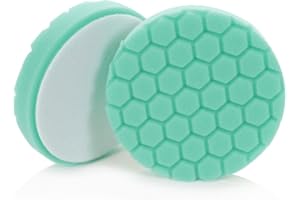 Chemical Guys BUFX_103HEX5 BUFX_103_HEX5 Hex-Logic Heavy Polishing Pad, Green (5.5 Inch Pad Made for 5 Inch Backing Plates)