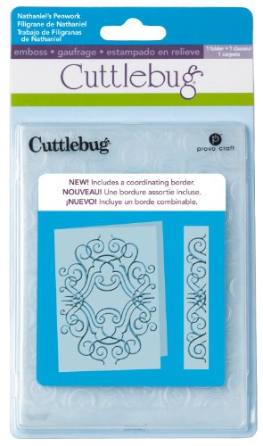 Cricut Cuttlebug 5 x 7-inch Nathaniels Penwork Embossing Folder and Border