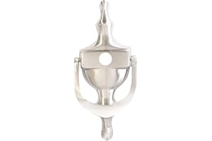UAP Door Knockers - 6" Victorian Urn Door Knocker with Hole for a Door Viewer (Spy Hole) for Front Door with Bolt Through Fixings, Traditional Victorian Urn Style (Satin Stainless Steel)