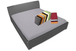 Nurtextil24 Bettlaken 20 Farben und 4 Größen 100% Baumwolle ohne Gummizug dicht gewebt Grau 200 x 250 cm
