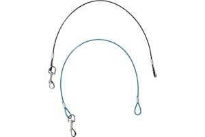 Shengxi Paquete de 2 Cables de Extensión de Correa de Perro a Prueba de Masticación - Metal Sin Enredos para Cualquier Correa, Collar y Arnés