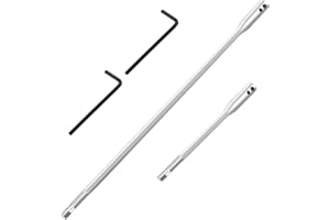 ABVSDU 4 Pieces 1/4 Drill Bit Extension Set, High-Carbon Steel Spade Bit Set, 6 and 12 Inches Spade Drill Bit Extension with 2 Pieces Key for Wood Turners Furniture Carpentry and Construction