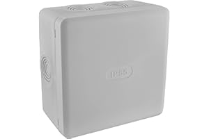 DEBFLEX - Boîte Dérivation Etanche IP55 - Pour Raccordement Sécurisé des Câbles - Pose en Saillie - Grise - 115 x 115 x 60 mm