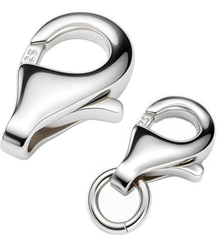 Chiusura A Moschettone In Argento Sterling 925 | 6mm Con Occhiello, Per Gioielli Fai-Da-Te - Foto 2