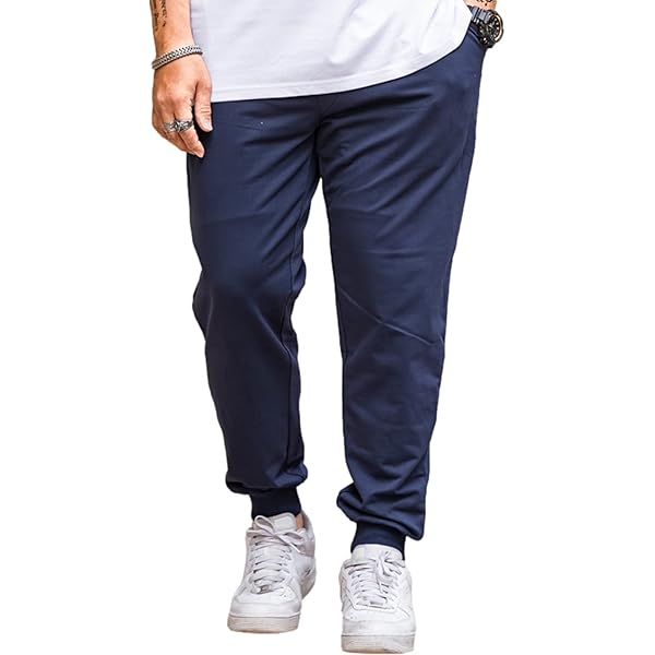 Pantaloni Da Tuta Uomo Taglie Forti Fino A 14XL | 100% Cotone Regular Fit | Comodi E Regolabili In Vita - Foto 5