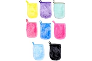 DIVONO Mikrofaser-Waschhandschuhe,8 Stück Waschlappen Microfaser, Flanell Körper waschen Handschuhe, Waschlappen Körper, geknickt Dusche Handschuhe, 5,12 x 3,94inch, für Bad Spa