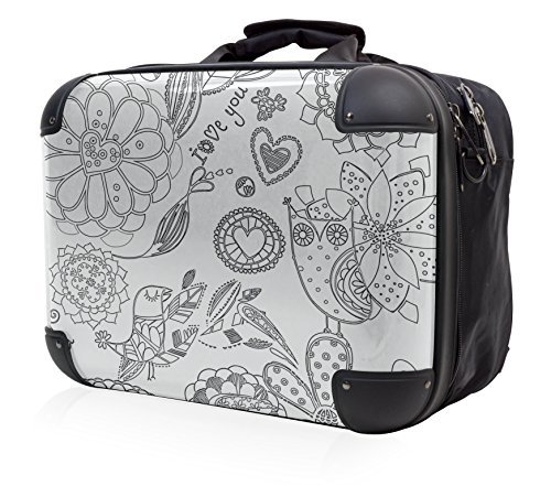 Preisvergleich Produktbild HAUPTSTADTKOFFER - STYLE Laptoptasche Businesstasche Notebooktasche, individuell gestalten, Geschenkidee, Design: Bird love b / w