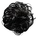 PRETTYSHOP Scrunchy Scrunchie Bun Updo Hairpiece Hair Ribbon Ponytail Extensions Curly Diverse Colors (black brown 2 G41A)