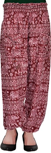 SHOP FRENZY Womens Regular Fit Harem Pant Maroon RS.369 (54.00% Off) - Amazon