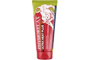 Physiorelax - Ultra Heat Plus, Crema Apta para Masaje, Efecto Calor, Para Esfuerzos Cotidianos y Antes del Ejercicio, con Árnica e Ingredientes de Origen Natural - 75 ml