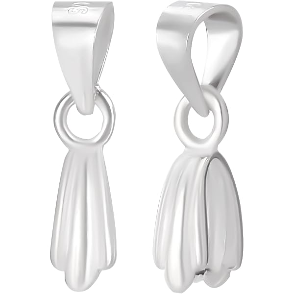 3 Boucles De Collier En Argent 925 - 9 Mm, Connecteur Pour Pendentifs, Charms, Bijoux DIY