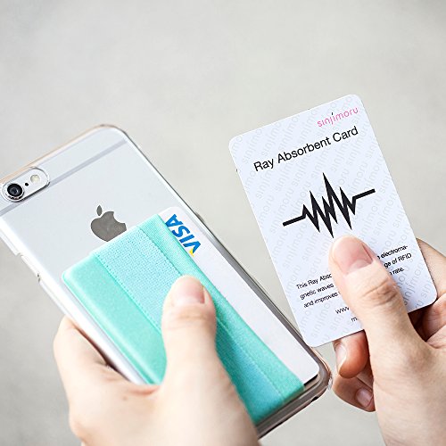 Smart Wallet mit Handy Fingerhalterung, Sinjimoru Slim Wallet Kartenhalter / aufklebbare Mini GeldbÃ¶rse mit Fingerschlaufe fÃ¼r die Einhandbedienung. Sinji Pouch Band, schwarzes Pouch und schwarze Schlaufe.