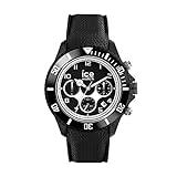 Ice-Watch - ICE dune Black - Schwarze Herrenuhr mit Silikonarmband - Chrono - 014222 (Extra Large)