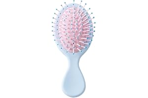 ELGBIAOXI Mini Travel Detangler Brush Anti-Static Hair Brush Small Oval Wet Brush Wet And Dry Hair Tangled Hair Brush for Most Hair Types Glide Through Tangles with Ease