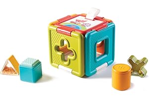 Tiny Love 3333150431 Cube d'Activités 2 en 1 Trieur de Formes/Puzzle Jouet d'Eveil Bébé 6 Mois/Plus Collection dans la Prairie
