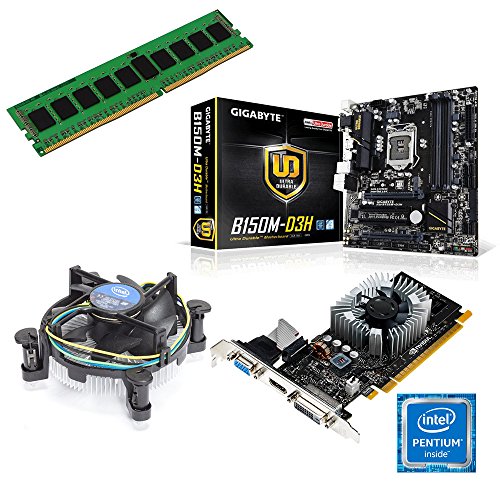 One PC Aufrüst-PC | Intel Pentium G4500, 2 x 3.50GHz | Skylake | montiertes Aufrüstset | Mainboard: Gigabyte GA-B250M-D3H | 8 GB RAM (1 x 8192 MB DDR4 Speicher 2133 MHz) | CPU Mainboard Gehäuse Bundle | Grafik: 4096 MB NVIDIA GeForce GT 730, DVI, HDMI | Gehäuse: ONE Design-Gehäuse Midi-Tower | 350 Watt leise, 120mm | komplett fertig montiert! - 2