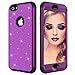 Produktbild Hybrid Stoßfest Schutzhülle für iPhone 6 Plus/6S Plus, Aearl 3 in 1 Trefferfarbe Bling Glänzend Glitzer PC Schwer 360 Grad Voll Schutz Full Body Case Handy-Tasche Schale Handy-Hülle für iPhone 6S Plus/6 Plus - Lila & Lila