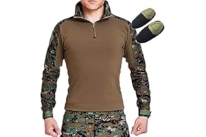 HANSTRONG Gear Tactical Hunting Military Long Sleeve Shirt with Elbow Pads