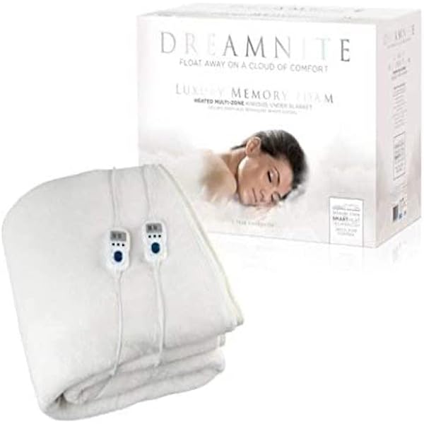 Dreamnite King Size Memory Foam Electric Blanket, Fitted Memory Foam Heated  Blanket, Multi-Zone with 9 Heat Settings and Timer Function, Duel LED  Display Detachable Controllers : Amazon.co.uk: Home u0026 Kitchen