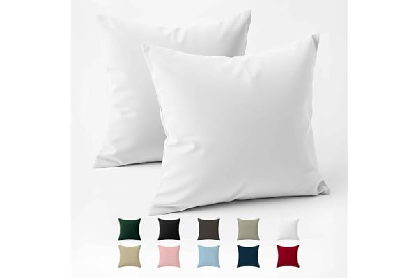 Dreamzie - Kuddfodral 80x80 Renforcé Bomull (Set om 2) - Nyeupe - Tätt vävd med 57 trådar/cm² - Kudde 80 x 80 cm - Oeko Tex-c