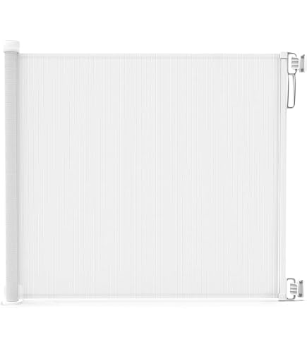 Cancelletto Di Sicurezza Retrattile Per Scale - Estensibile Fino A 150 Cm, Altezza 88,5 Cm, Per Bambini E Animali