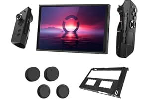 BeisDirect Funda protectora para Lenovo Legion Go Handheld Console Monitor Funda protectora + funda de silicona Rocker, funda rígida con fundas para pulgar para Legion Go Accesorios (negro)