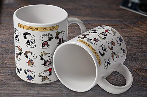 The Twelve Dogtors, Snoopy, Doctor Who Mug in 6oz or 11oz (11oz)