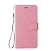 Produktbild DENDICO Sony Xperia XZ1 Compact Hülle, Flip Brieftasche Tasche Handyhülle mit Standfunktion und Kartenfach, Magnetverschluss Leinwand Wallet Etui TPU Schutzhülle für Sony Xperia XZ1 Compact - Pink