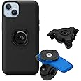 Quad Lock Motorcycle Mirror Phone Mount Kit with Vibration Dampener and iPhone 14 Plus MAG Case