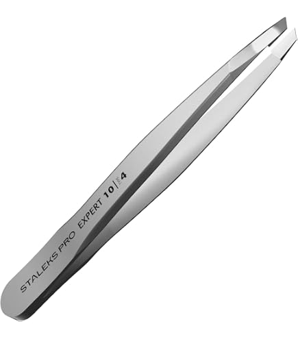 STALEKS Wimpernpinzette EXPERT 41 TYPE 3 Gebogen | Professionell Für Wimpernextensions | Edelstahl AISI 420