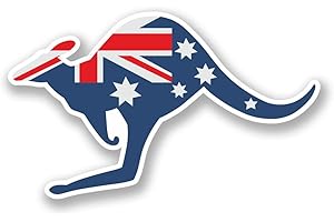 DESTINATIONVINYL 2 x 15cm/150mm Australia Kangaroo Vinyl Sticker Decal Laptop Travel Luggage Car Bike Sign Fun #5812