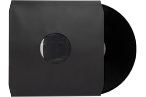PayaShell Schwarze Kraftpapier-Schutzhüllen mit Folienbeschichtung, Eckschnitt – 50 Stück Vinyl-Schallplatten-Innenhüllen, Anti-Statisch, Premium Qualität