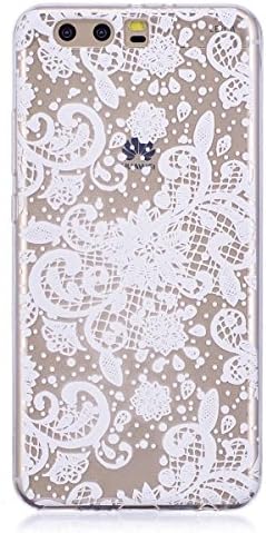 HuaWei P10 Plus Case, MEETER Soft TPU Transparent Clear Soft TPU Gel Case Cover for HuaWei P10 Plus, [Ultral Thin] [Scratch Resistant] Lace Flower Pattern Print Soft Silicone Gel Rubber Skin Cover for HuaWei P10 Plus