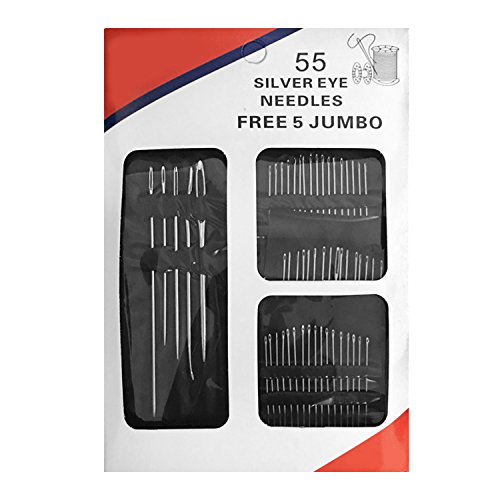 Gosear 55 Stk Edelstahl Stahl Nähen Hand Nadeln Kit Haus DIY Handwerk Haushalt Nähen Zubehör