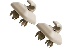 LSGGTIM Staffa per Gancio per Clip per Visiera in plastica,2 Pezzi Fibbie per Staffa con Gancio per Parasole per Auto,Compatibile con Audi A1 A3 A4L A5 A6L A7 Q3 Q5 TT 8U0857562A 8E0857563A,Beige