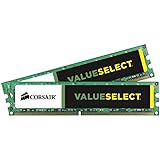 Corsair CMV8GX3M2A1333C9 Value Select Memoria per Desktop Mainstream da 8 GB (2x4 GB), DDR3, 1333 MHz, CL9, 1.5 Volt