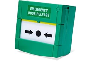 AMALOCKS SecureMyDoor - Resettable Emergency Break Glass Call Point - Indoor Use - Fire Alarm Button Switch for Easy Access Control - Ideal for Commercial, Residential, and Industrial Buildings