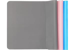 BHHTBB Bastelunterlage Kinder 30x40 cm Silikon Malunterlage Silikonmatte Basteln Bastelmatte Silikon Rollbar, Knetunterlage Kinder Abwaschbar für Epoxidharz Malen Tischset Handwerk DIY
