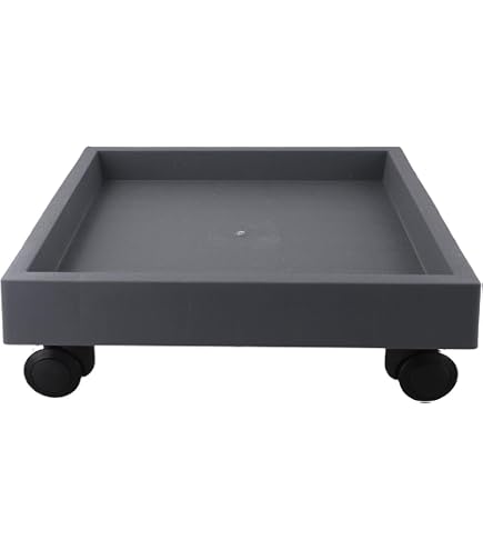 Plateau Carré Avec Roulettes Pour Pots De Fleurs - Intérieur 32,5 Cm - Transport Facile Jardin Et Intérieur