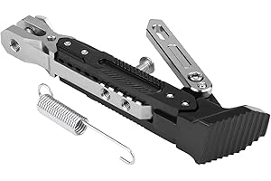 Soporte De Soporte, ANGGREK Soporte De Soporte Lateral Ajustable De Reemplazov Universal Para Nmax 155 2015-2016 n-Max 125(Plata)