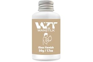 WAN2TLK 50ml Air Dry Clay Glaze, Clear Glaze for Pottery and Acrylic Paint, Waterproof and Scratch Resistant, Design for Air Dry Clay (Gloss Varnish)