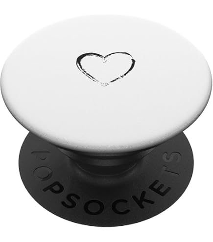 PopSockets PopGrip Adhésif Vert Matcha - Marguerites Blanches En Forme De Cœur