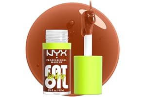 NYX Professional Makeup, Fat Oil Lip Drip, Aceite Labia, Hidratación 12H, con Aceite de Escualano, Frambuesa y Zarzamora, Tono: Scrollin