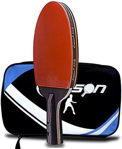 Caleson Table Tennis Racket with Double Carbon Blade .Including Racket Case.Pen-hold Grip