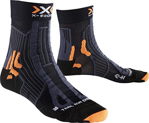 X-Socks Energy Chaussettes de Trail Homme, Noir/Anthracite, 35/38 EU (3-5.5 UK)