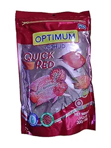 Optimum All Life Stages Happy Fins Cichlid Quick Red Pellet Fish Food, 300 g