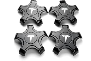 GRFIT 4 PIÈCES Enjoliveurs de Centre de Roue de Voiture pour Tesla Modèle 3 2021-2023, Couverture D'insigne de Jantes Anti-poussière d'origine 18 Pouces Accessoires de Décoration Automatique,C