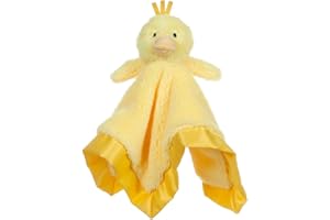Apricot Lamb Stuffed Animals Duck Security Blanket Infant Nursery Character Blanket Luxury Snuggler Plush Baby Lovey(Duck, 13 Inches)