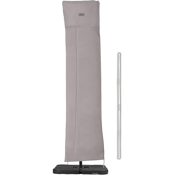 Housse Parasol Déporté 3-4m – Protection 600D Imperméable Anti-UV, Vent & Pluie Avec Fermeture Éclair