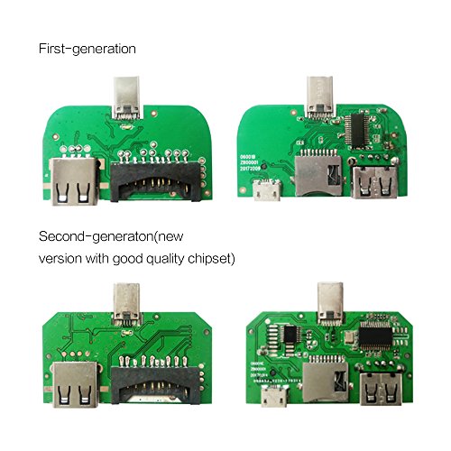 MICGOGO USB 3,1 Typ C Kartenleser OTG HUB Adapter mit Mikro USB-Ladeanschluss für SD / TF Memory-Karte USB Flash Disk für MacBook & Typ C Geräte (Aluminium silber) - 3